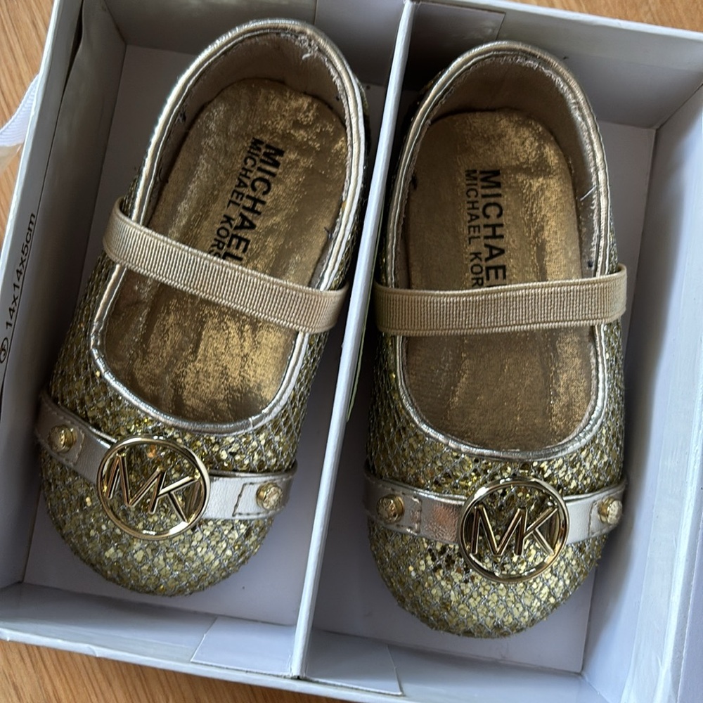 Michael Kors Gold Kids Shoes